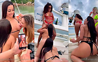 Luiza Marcato against 4 very intense lesbians on a private yacht